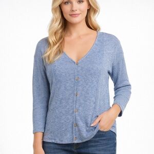 Adrienne Vittadini Medium Knit button down Cardigan Cottagecore Like New